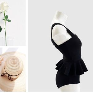 One Piece Swimsuit, Peplum Details